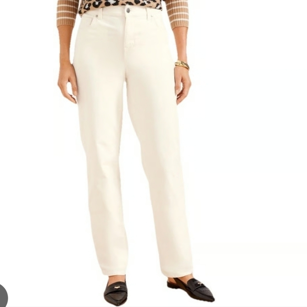 TALBOTS Heritage Cream 99% Cotton Corduroy Pants
